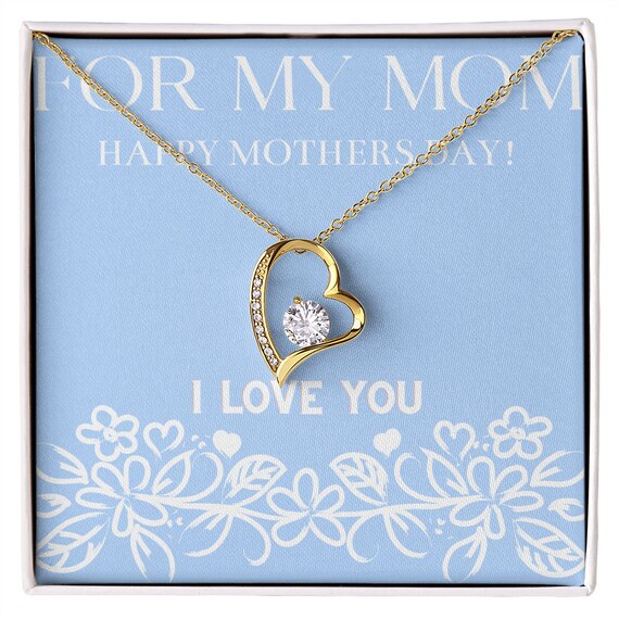 Heart Pendant Necklace Mothers Day | Etsy