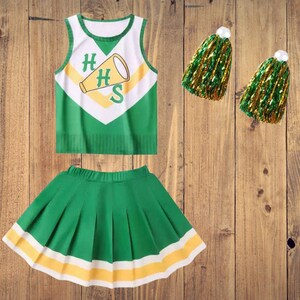 Brown top cheerleader skirt