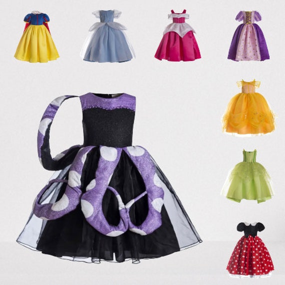 Disney dresses for girls, material single lycra x lined tulle
