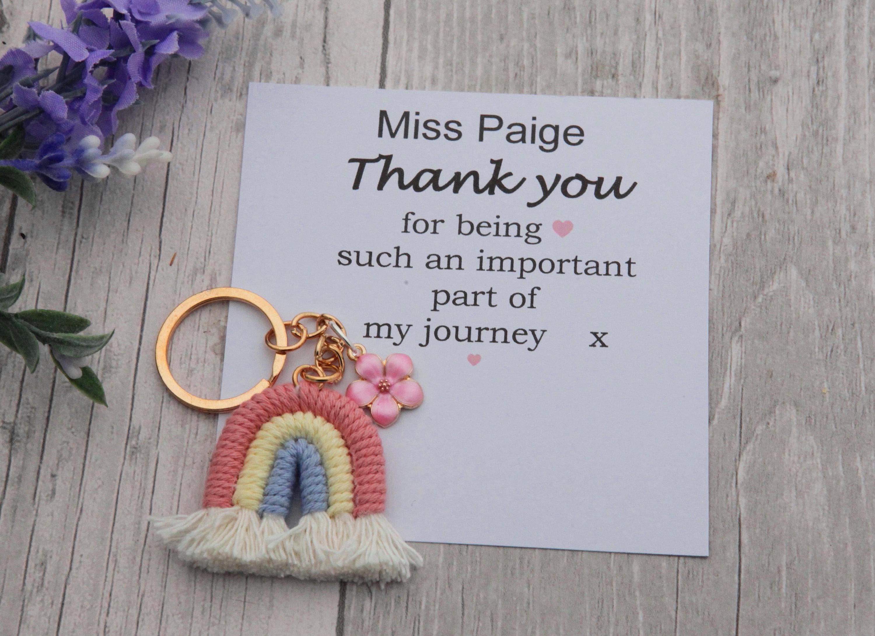 Ciondolo In Ceramica Regalo "Thank You For Being Part Of My Journey" – Pensiero Di Ringraziamento Con Scatola