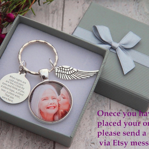 In Loving Memory Gift Keyring Personalized Photo Keyring Etsy UK