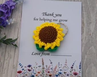 Gift for Teacher,Teacher Gifts,Thank You for helping me grow,Thank You Teacher Card, Personalised Teacher Gifts ,Teaching assistant gift