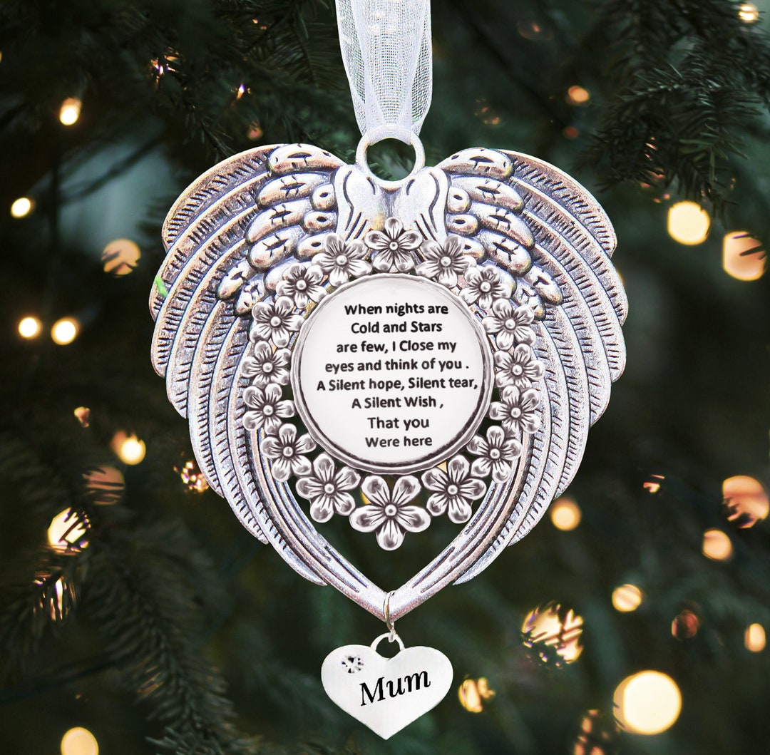 Angel Wings Pendant Memorial Christmas Gift Tree Decoration Mum Dad