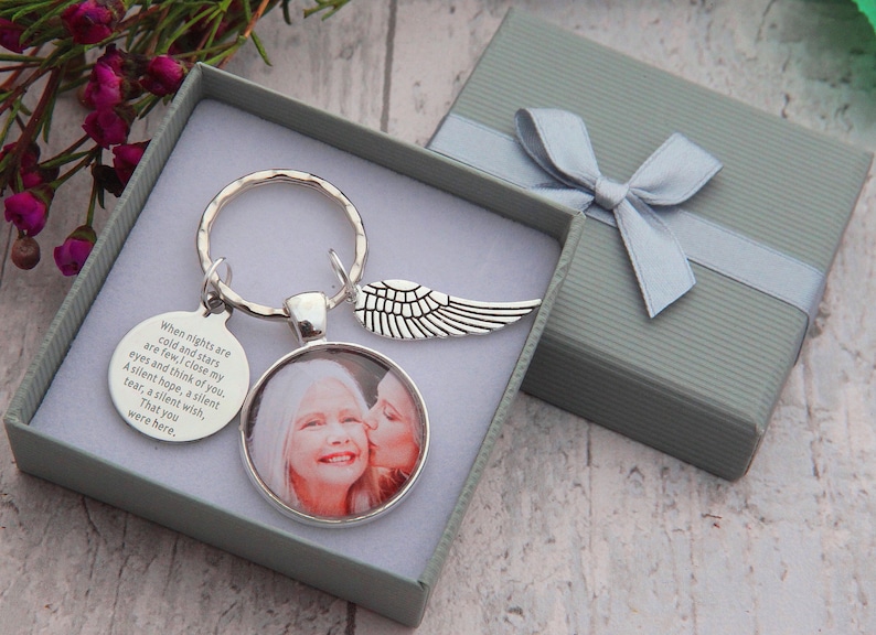 In Loving Memory Gift Keyring Personalized Photo Keyring Etsy UK