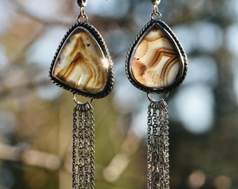 Pendientes Asimétricos de Ágata Montana