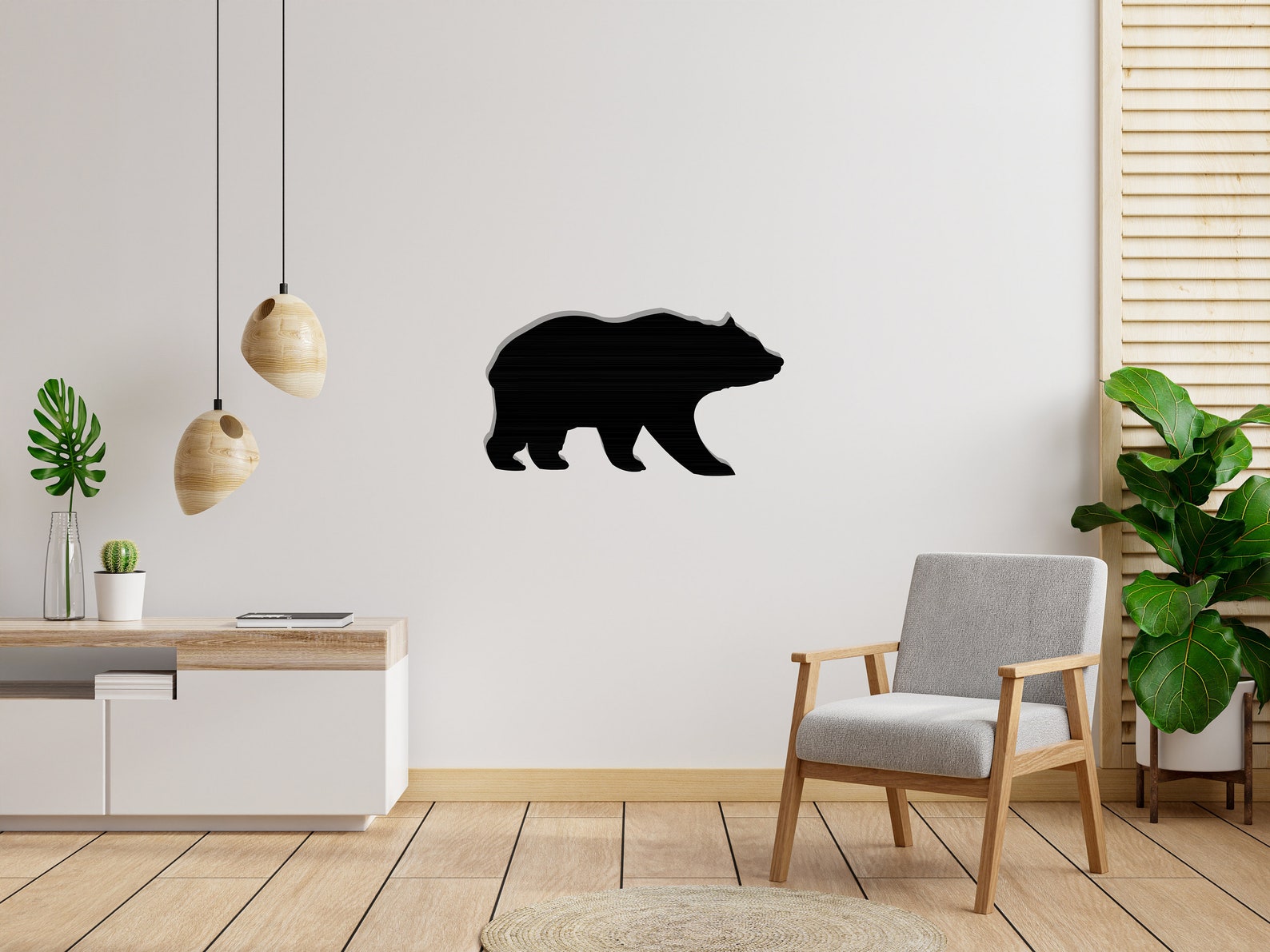 Bear Metal Wall Decor Bear Metal Wall Art Interior Etsy