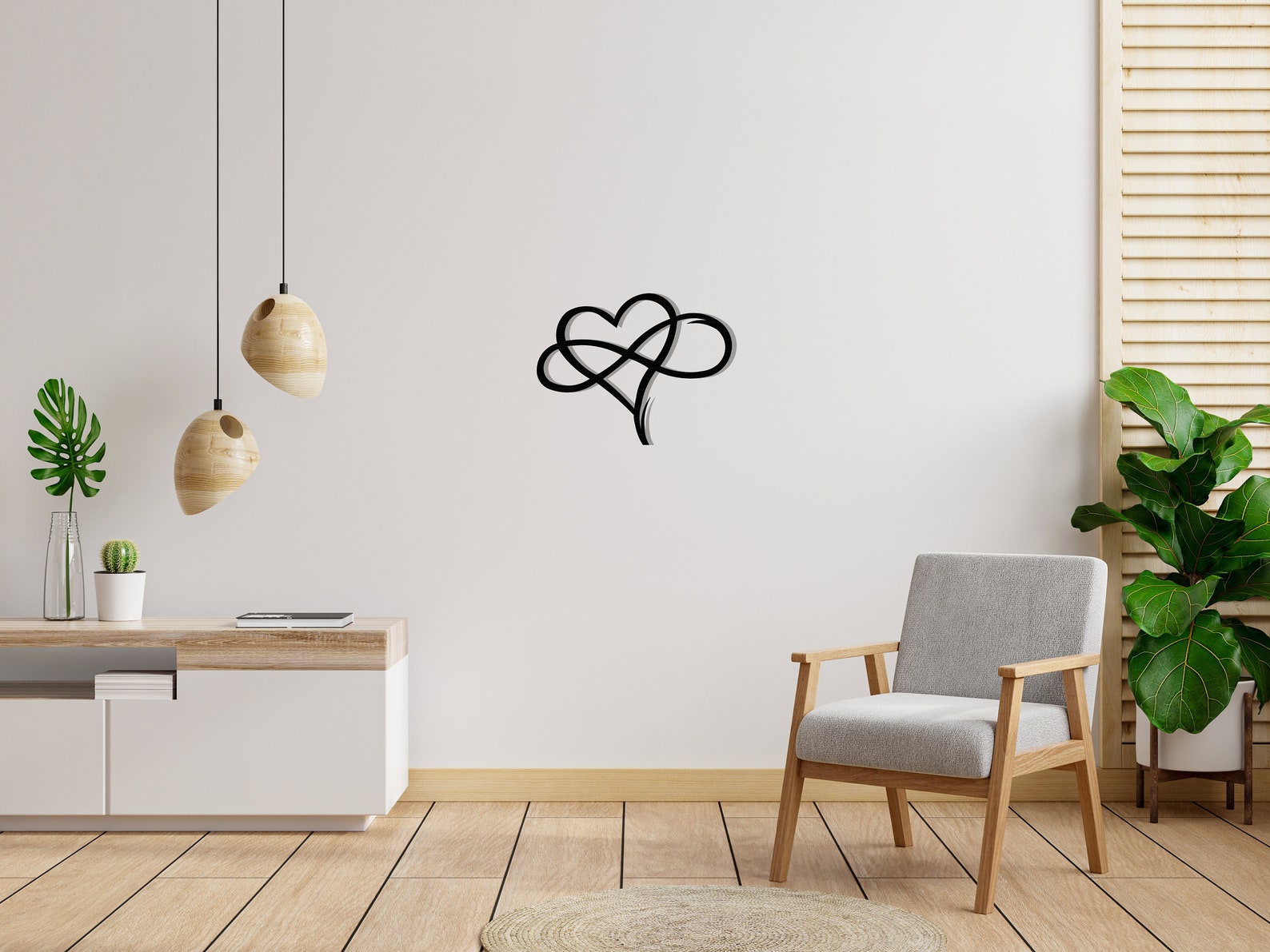 Infinity Heart Metal Wall Decor Infinity Heart Wall Art Etsy