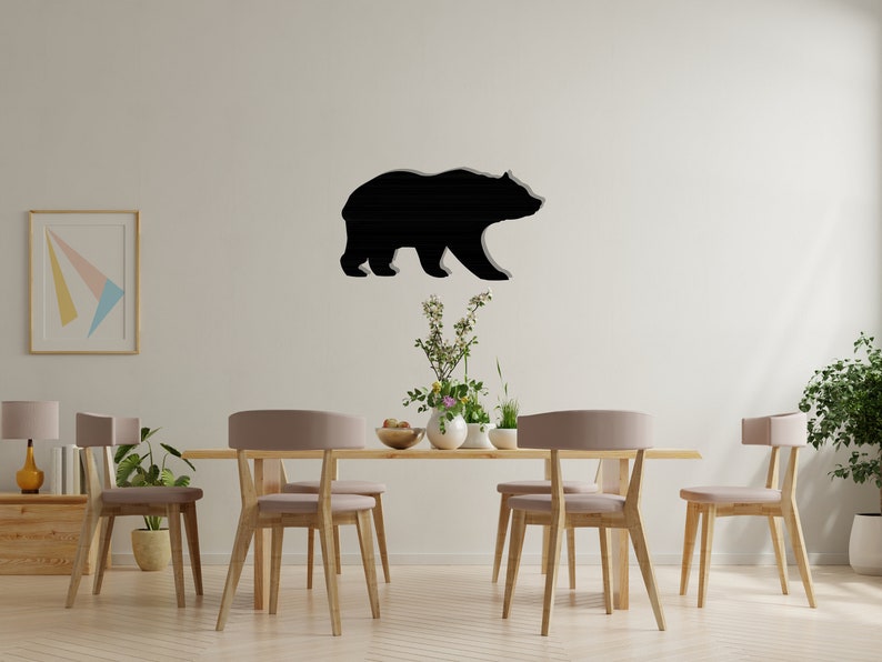 Bear Metal Wall Decor Bear Metal Wall Art Interior Etsy
