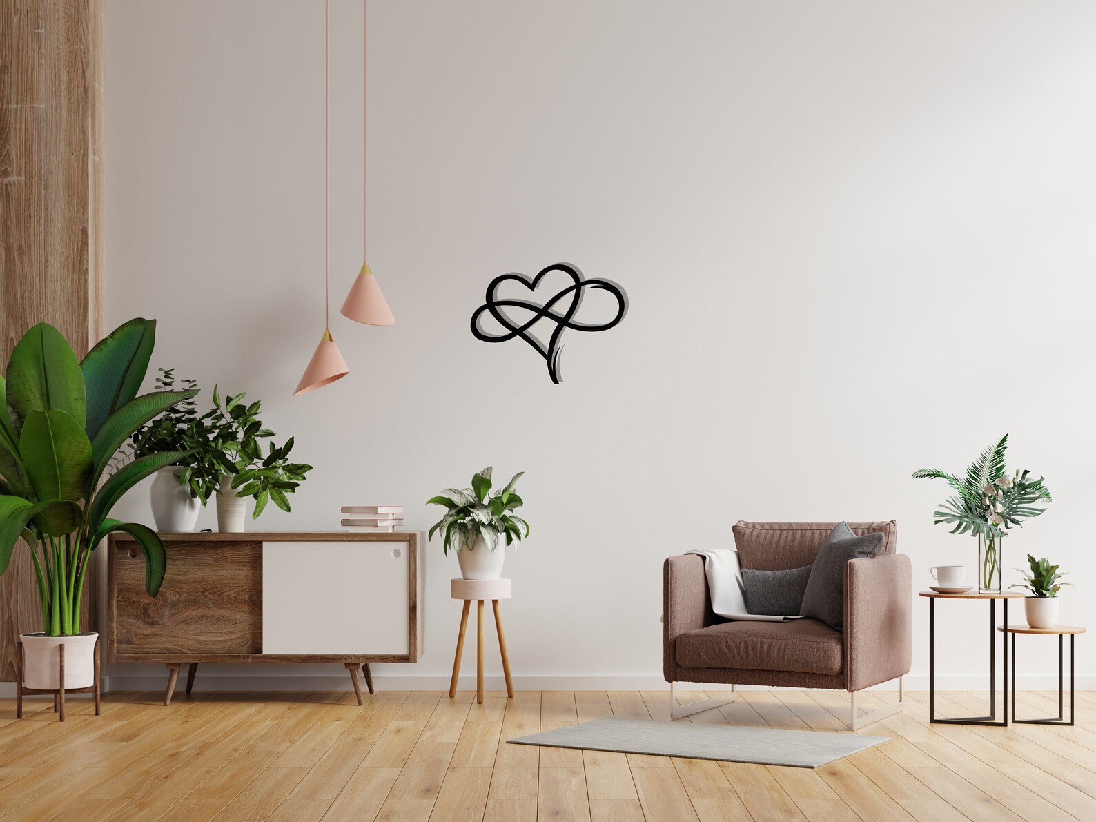 Infinity Heart Metal Wall Decor Infinity Heart Wall Art Etsy