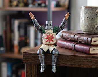 Sun Knight Shelf Sitter Figure | Hand Painted SLA Resin Soulslike Statue
