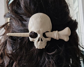 Skull hairclip|Stylish Skull Hair Clip for Fashionable Girls