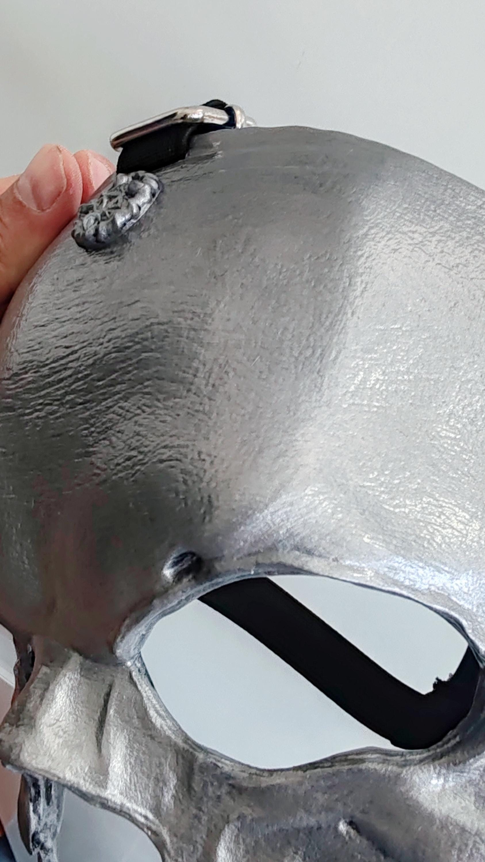 Papi Mask Papa V Perpetua Skull Mask – Handcrafted Resin Mask – Silver Metallic ...