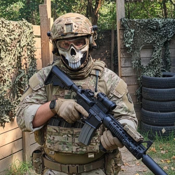 Full Ghost Skull Mask — Operator-style Full Face Cosplay & Airsoft Prop ...