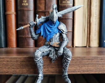 Wolf Knight Shelf Sitter Figure | Hand Painted Resin Soulslike Statue