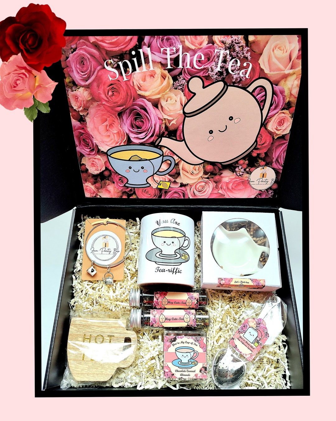 Tea Themed Gift Box spill the Tea Etsy