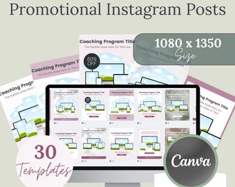 Editable Instagram Post Mockup Templates | Canva Bundle (1080x1350) (Digital Download)