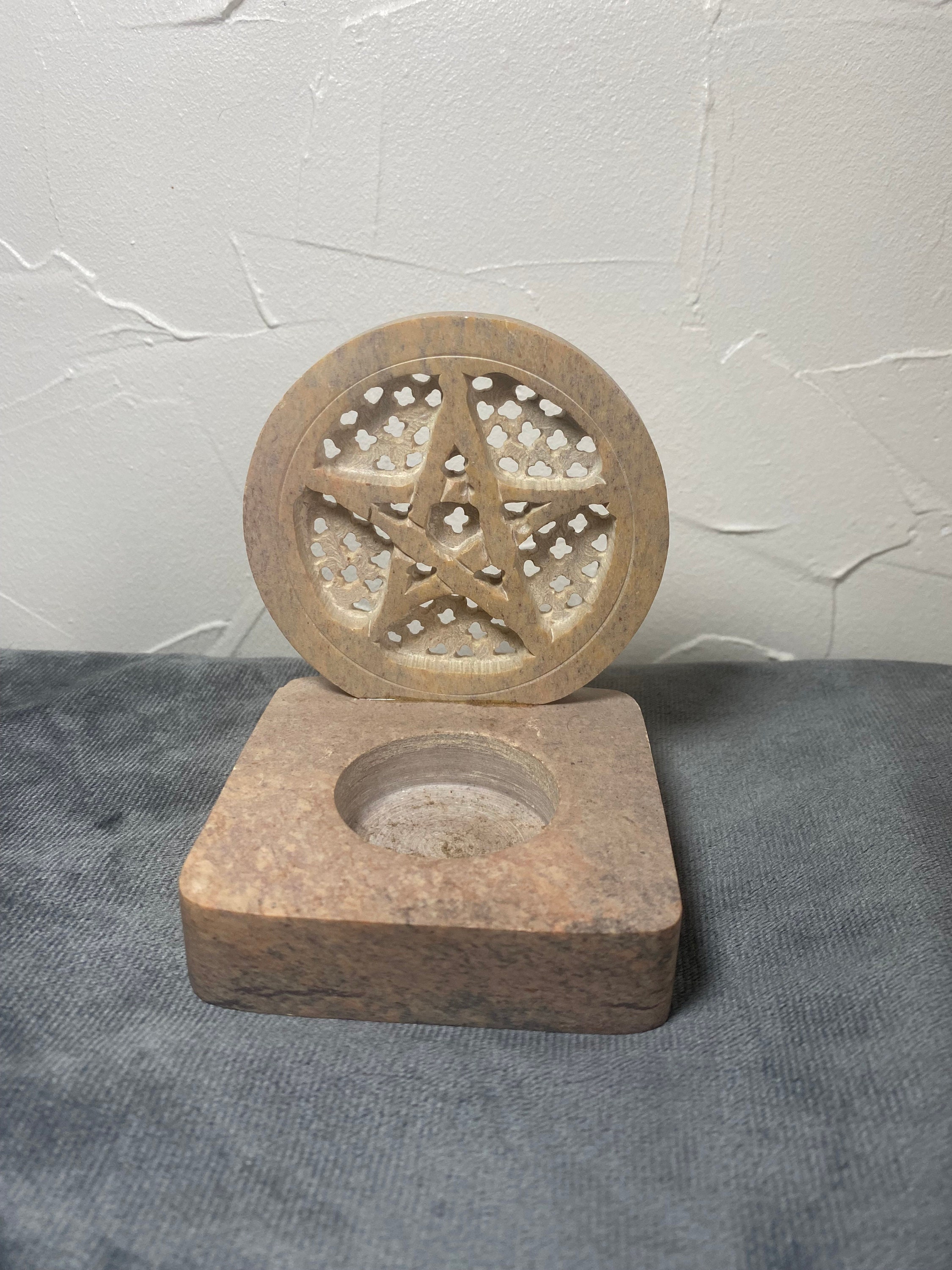 Porte Bougie en Pierre de Sable