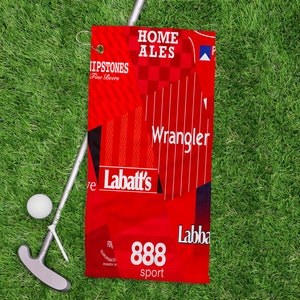 Nottingham Forest Football Golf Towel - Retro Kit Inspired Design - Great Stocking Filler