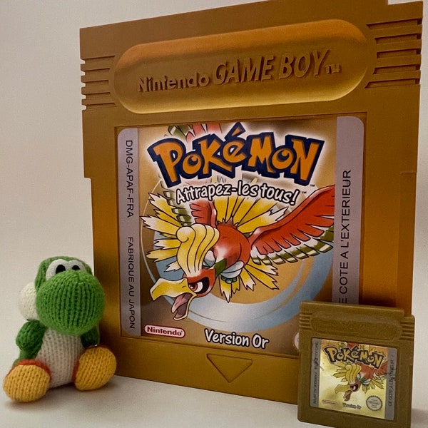 Pokémon Gold Edition – Cartouche Géante Nintendo Game Boy (pièce de décoration imprimée en 3D)