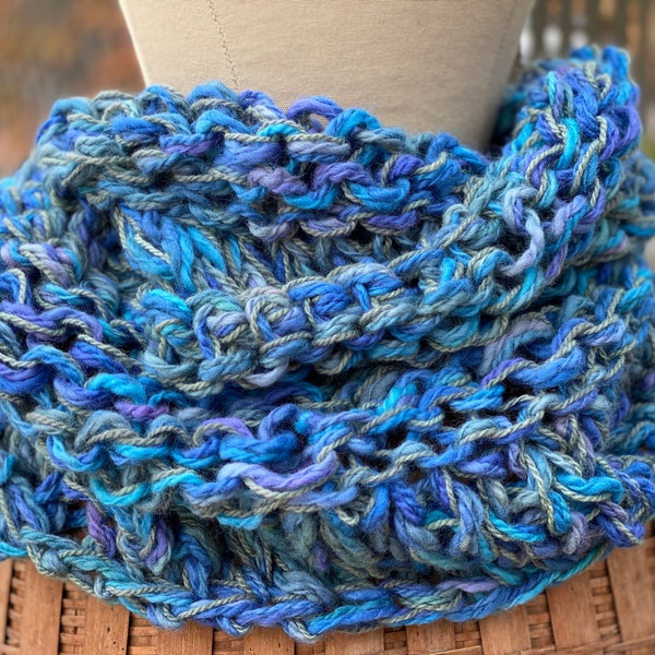 Hand-knit Mobius Cowl