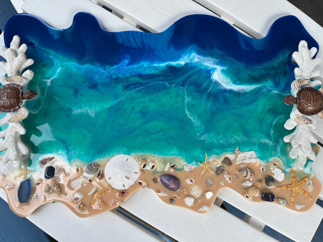 Turtle Decor, Decorative Serving Trays, Serving Trays, Trays, Resin Art