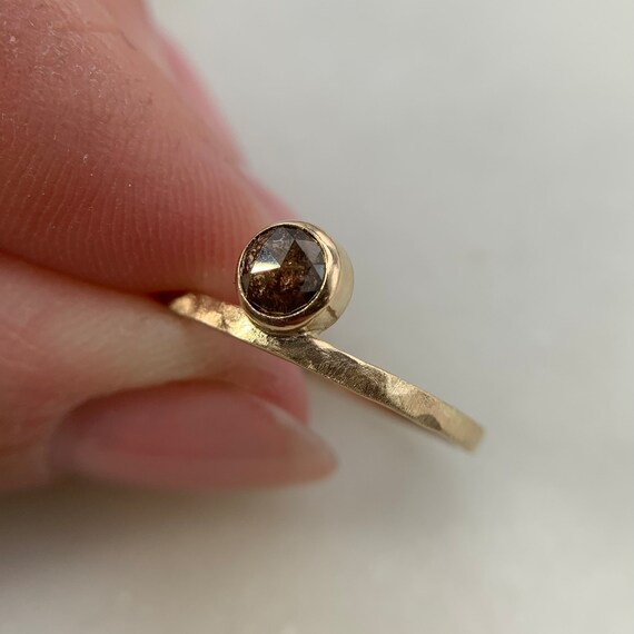 Brown Diamond Engagement Ring Brown Diamond Ring Dark Brown