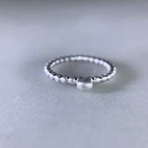 Beaded Sterling Silver Ring