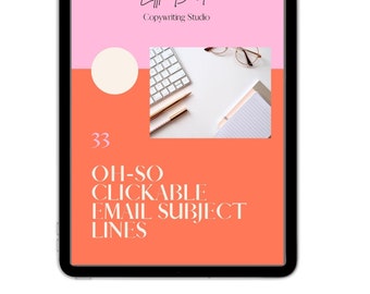 33 Clever Email Subject Lines | Copywriting Template | Content Plan | Email marketing