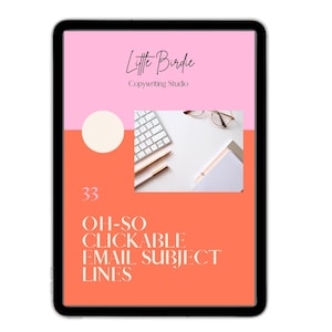 33 Clever Email Subject Lines | Copywriting Template | Content Plan | Email marketing