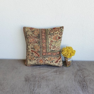16x16  Rug Cushion Case , Decorative Rug Pillow Cover , Handmade Rug Pillow Case , Rug Cushion Cover , Rug Pillows