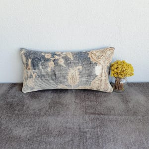 Dekor Teppich Kissenbezug, 12x24 Wollteppich Kissen, Wohnkultur Kissen, Vintage Teppich Kissen, Dekokissen, türkisches Kissen, Bettwäsche Fall