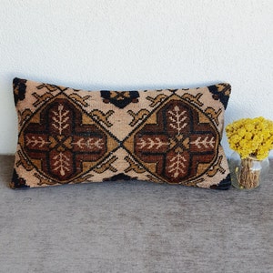 12x24 Vintage Turkish Rug Pillow Cover 16x16 İnches Rug Pillow Case Vintage Decor Pillow Bohemian Rug Pillow Rug Cushion Cover Rug Pillows