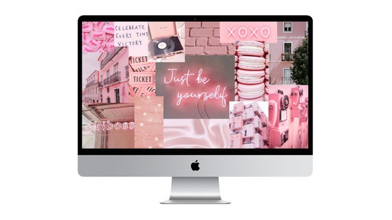 Light Pink Aesthetic Desktop Wallpaper Digital Download - Etsy Ireland