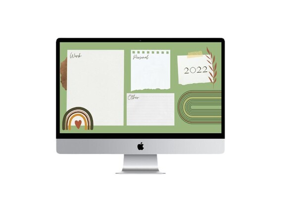Earthy Tones Aesthetic Desktop Wallpaper To Do List Etsy