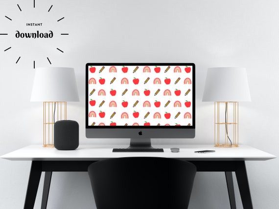 Teacher Aesthetic Style 2 Desktop Wallpaper School Teacher - Etsy