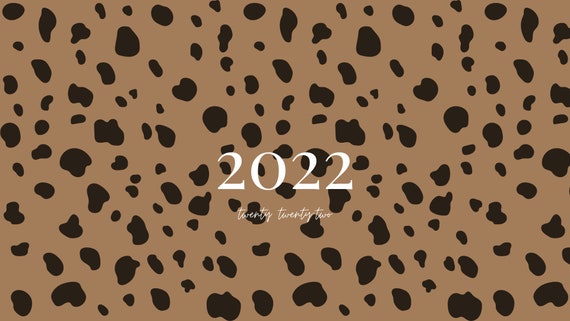 Minimalistic 2022 Cow Print Aesthetic Desktop Wallpaper, Digital Download,  Computer Wallpaper, Mac, PC, iMac, Macbook, Windows, HD