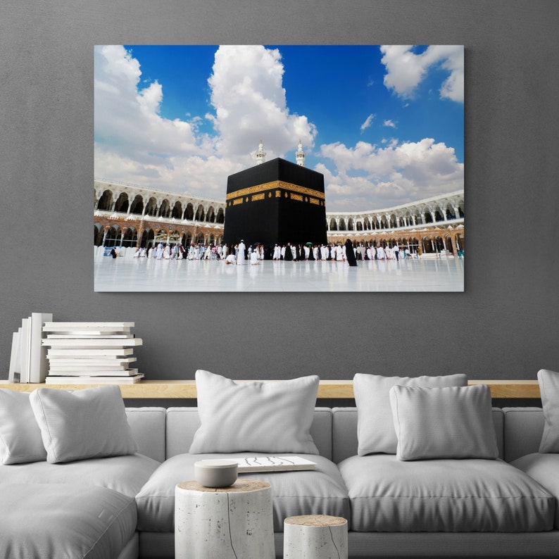 Kaaba Canvas Print Islamic Wall Art Kaaba Toiles Islamic Etsy