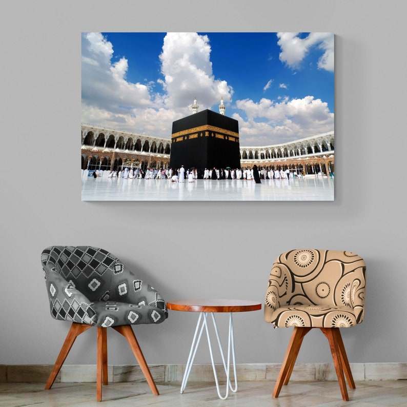 Kaaba Canvas Print Islamic Wall Art Kaaba Toiles Islamic Etsy