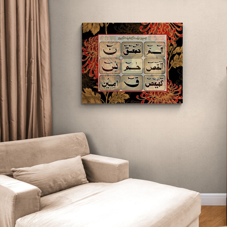 Islamic Wall Art on Canvas Loh E Qurani Modern Home Decor Etsy