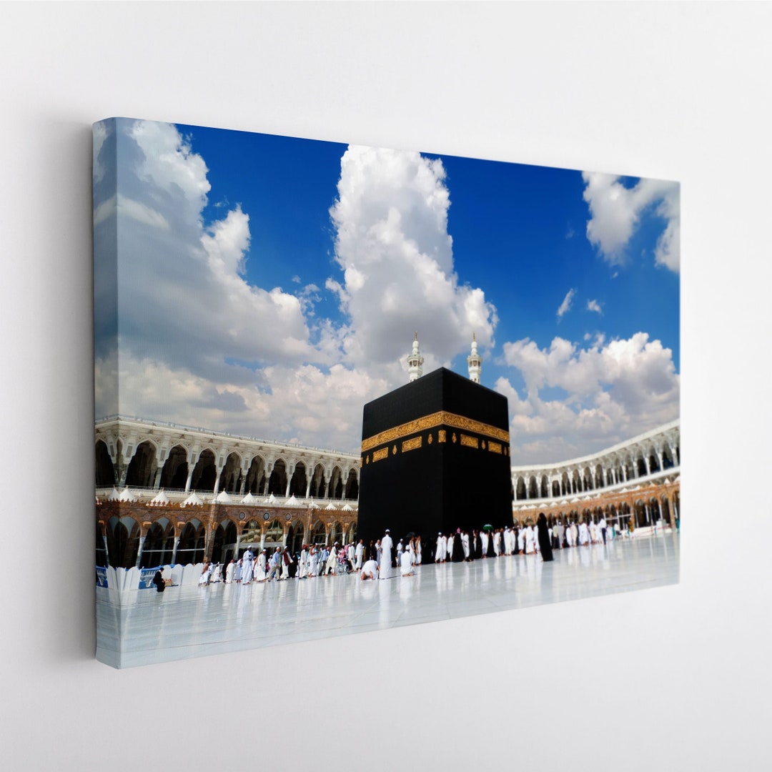 Kaaba Canvas Print Islamic Wall Art, Kaaba Toiles, Islamic Canvas Art