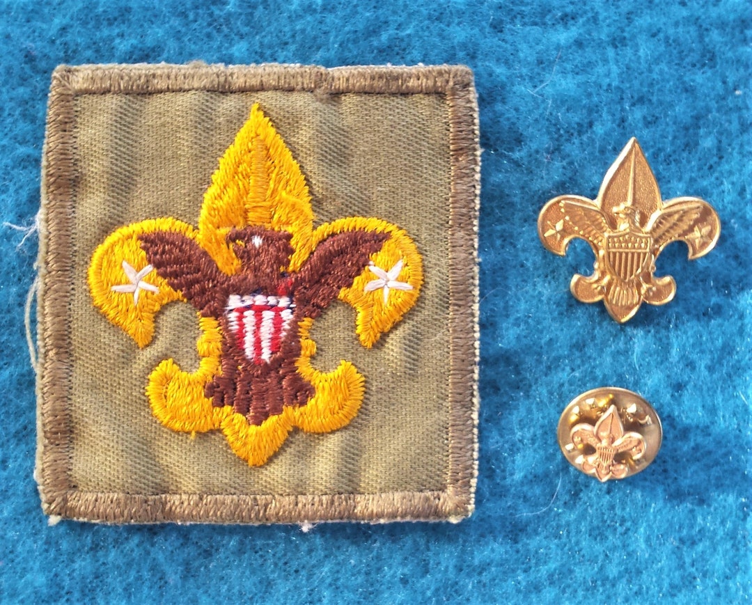 Vintage Boy Scout Tenderfoot Rank Patch, Pin, and Parent's Lapel Pin - Etsy