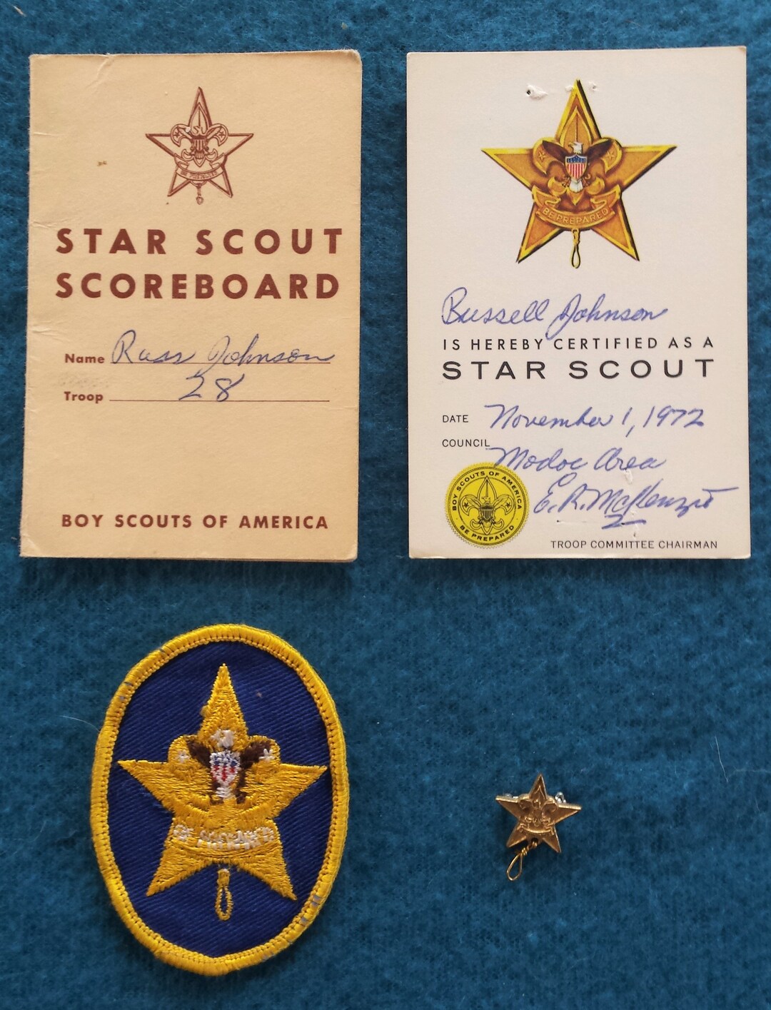 Vintage Boy Scout Star Class Rank Patch, Parent's Lapel Pin ...
