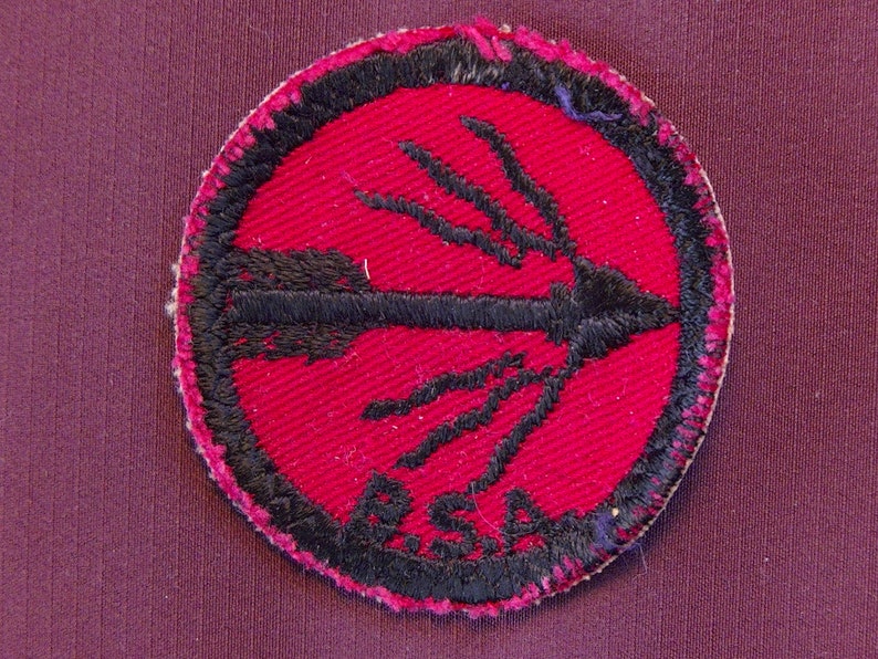 Vintage Boy Scout Patrol Patches Black on Red 3 Are Felt Patches From