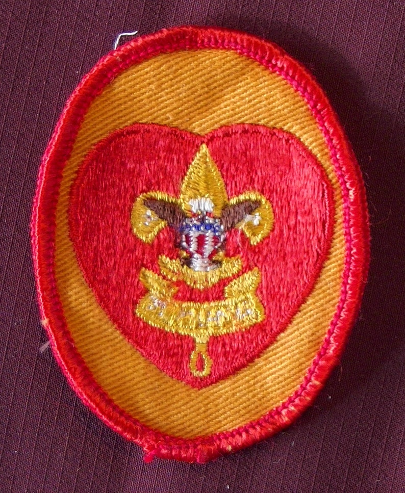 Vintage Boy Scout Life Class Rank Patch, Parent's Lapel Pin, and