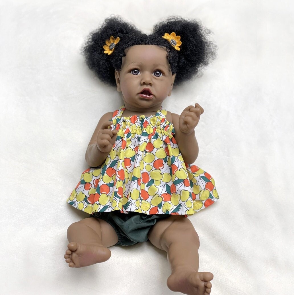 Boneca Bebê Reborn Afro Americana Reborn Baby Dolls, NCol Realistic Baby  Dolls - Miami Outlet Importados