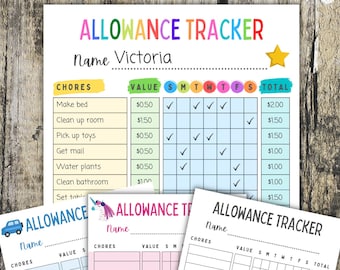 How to Earn Money Allowance Chore Chart for Kids Printable - Etsy
