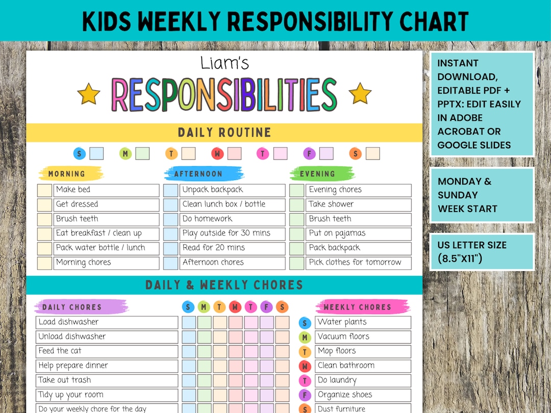 Printable Responsibility Chart - Il 1080xN.5030280745 Khrf 