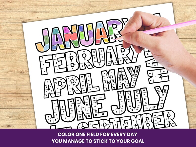 Habit Tracker Coloring Sheet, Printable Workout Tracker, Workout