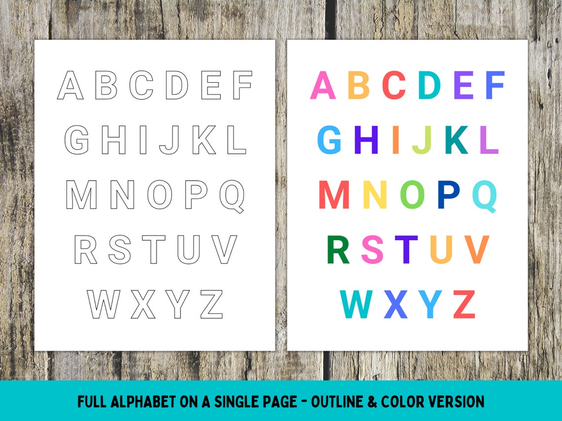 Large Printable Alphabet Letters: Classroom Bulletin Board (editable ...