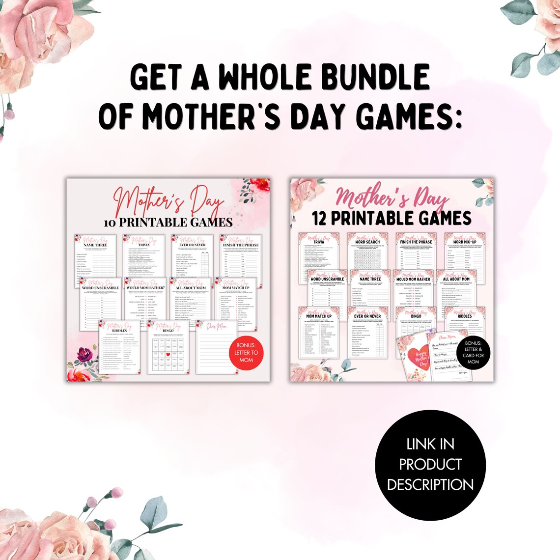 Mother's Day Trivia Quiz, Mothers Day Games, Mothers Day Party Game
